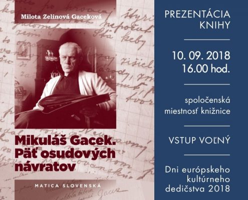 Prezentácia knihy Mikuláš Gacek. Päť osudových návratov