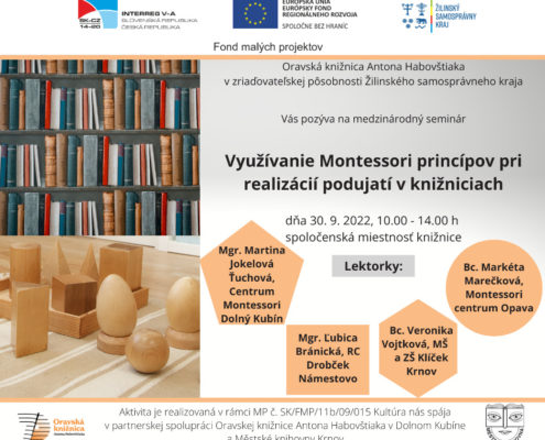 Medzinárodný seminár Využívanie Montessori princípov pri realizácií podujatí v knižniciach