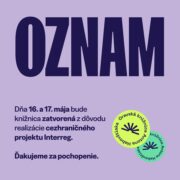 Oznam o zatvorení knižnice