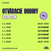 Výpožičná doba počas veľkonočných sviatkov